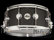 DW 14x6.5 Collector's Series Black Nickel Over Brass Special Snare Drum with Diecast Hoops - Black Hammer