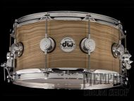 DW 14x6.5 Collector's Series Exotic Olive Ash Snare Drum - Natural Gloss