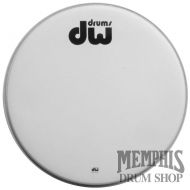 DW 20" Coated White Logo Front Bass Drumhead