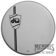 DW 22" Classic Shield White Logo Bass Drumhead