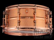 Ludwig 14x6.5 Copperphonic Hammered Snare Drum with Copper Hardware and Tube Lugs