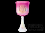 Meinl 6" Crystal Singing Chalice, Note F, Pink, Heart Chakra, Flower of Life