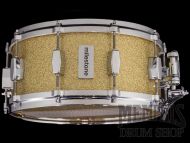 Milestone 14x6.5 Founder's Model Fiberglass Snare Drum with 10 Lugs - Gold Sparkle