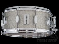 Milestone 14x6.5 Founder's Model Fiberglass Snare Drum with 10 Lugs - Silver Sparkle