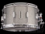 Milestone 14x8 Founder's Model Fiberglass Snare Drum with 10 Lugs - Silver Sparkle