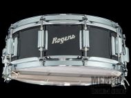 Rogers 14x5 Dyna-Sonic Snare Drum with Beavertail Lugs - Black Gloss Lacquer