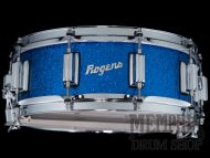 Rogers 14x5 Dyna-Sonic Snare Drum with Beavertail Lugs - Blue Sparkle