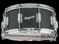 Rogers 14x6.5 Dyna-Sonic Snare Drum with Beavertail Lugs - Black Gloss Lacquer