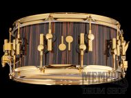 Sonor 14x6.5 SQ2 Series Maple Snare Drum with Gold Hardware - Ebony High-Gloss