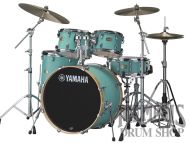 Yamaha Stage Custom Birch Drum Set 22/10/12/16/14 - Matte Surf Green with 680W Hardware Pack