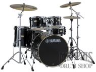 Yamaha Stage Custom Birch Drum Set 20/10/12/14/14 - Raven Black with 680W Hardware Pack