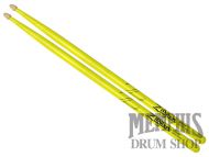 Zildjian Hickory 5A Acorn Tip Neon Yellow Drumsticks Z5AACDGY