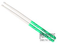 Zildjian 5B Maple Wood Tip Green Dip Drumsticks Z5BMDG