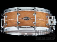 Craviotto 14x5.5 Custom Shop Cherry Snare Drum with Red Inlay