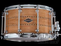 Craviotto 14x8 Custom Shop Red Birch Snare Drum with Double Walnut Inlay