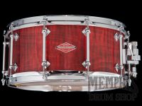 Craviotto 14x6.5 Private Reserve Burned Curly Maple Snare Drum - Red Stain