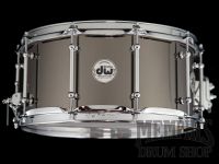 DW 14x6.5 Collector's Series Black Nickel Over Brass Snare Drum with Tube Lugs