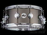 DW 14x6.5 Collector's Series Satin Black Over Brass Snare Drum