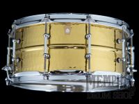 Ludwig 14x6.5 Hammered Brass Snare Drum with Tube Lugs