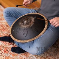Meinl Octave Steel Tongue Drum D Kurd Floral Design - Black