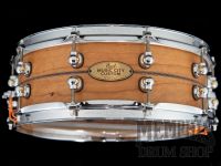 Pearl 14x5 Music City Custom Solid Cherry Snare Drum with Kingwood Center Inlay