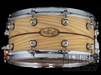 Pearl 14x6.5 Music City Custom Solid Ash Snare Drum with Kingwood Center Inlay