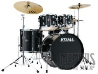 Tama Imperialstar Complete Drum Set 22/10/12/16/14 - Hairline Black