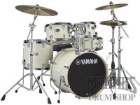 Yamaha Stage Custom Birch Drum Set 20/10/12/14/14 - Classic White with 680W Hardware Pack