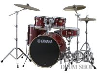Yamaha Stage Custom Birch Drum Set 20/10/12/14/14 - Cranberry Red with 680W Hardware Pack