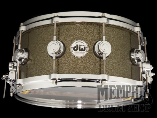 DW 14x6.5 Collector's Series Black Nickel Over Brass Special Snare Drum  with Diecast Hoops - Gold Vein