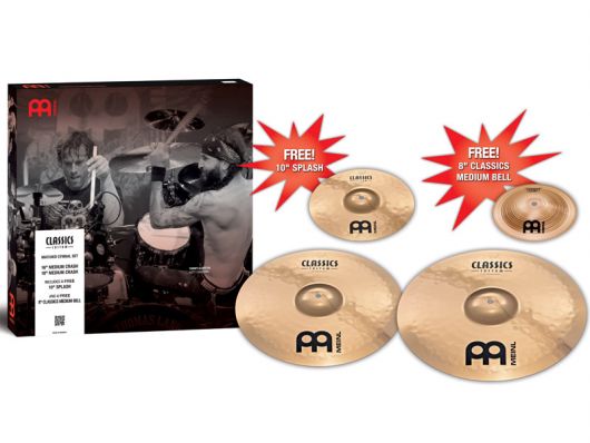 Meinl Classics Custom Brilliant Crash Cymbal Set + Free 10